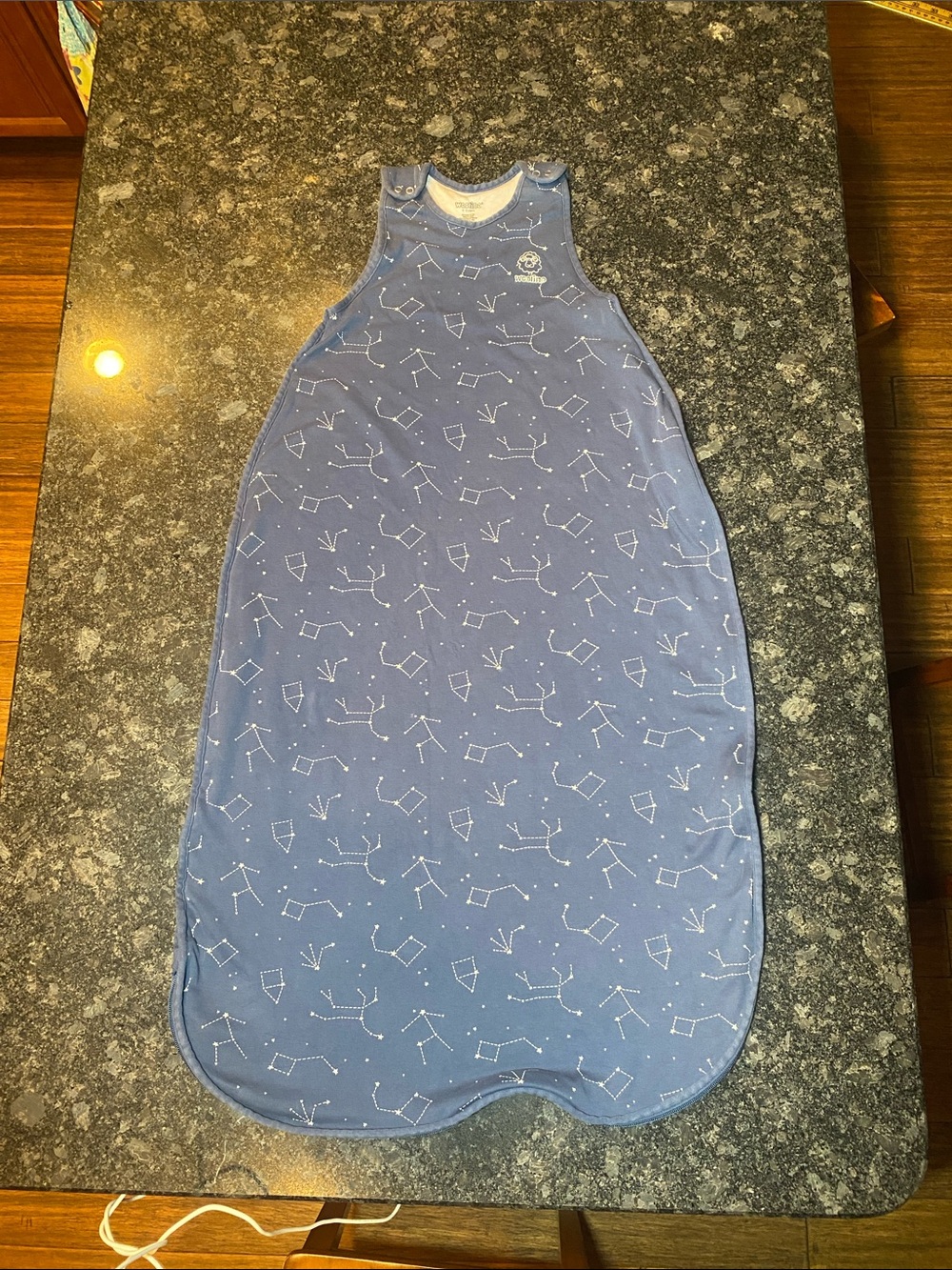 Woolino Sleep Bag Sack 4 Season Merino Wool Cotton Night Sky Size 4-6 Years